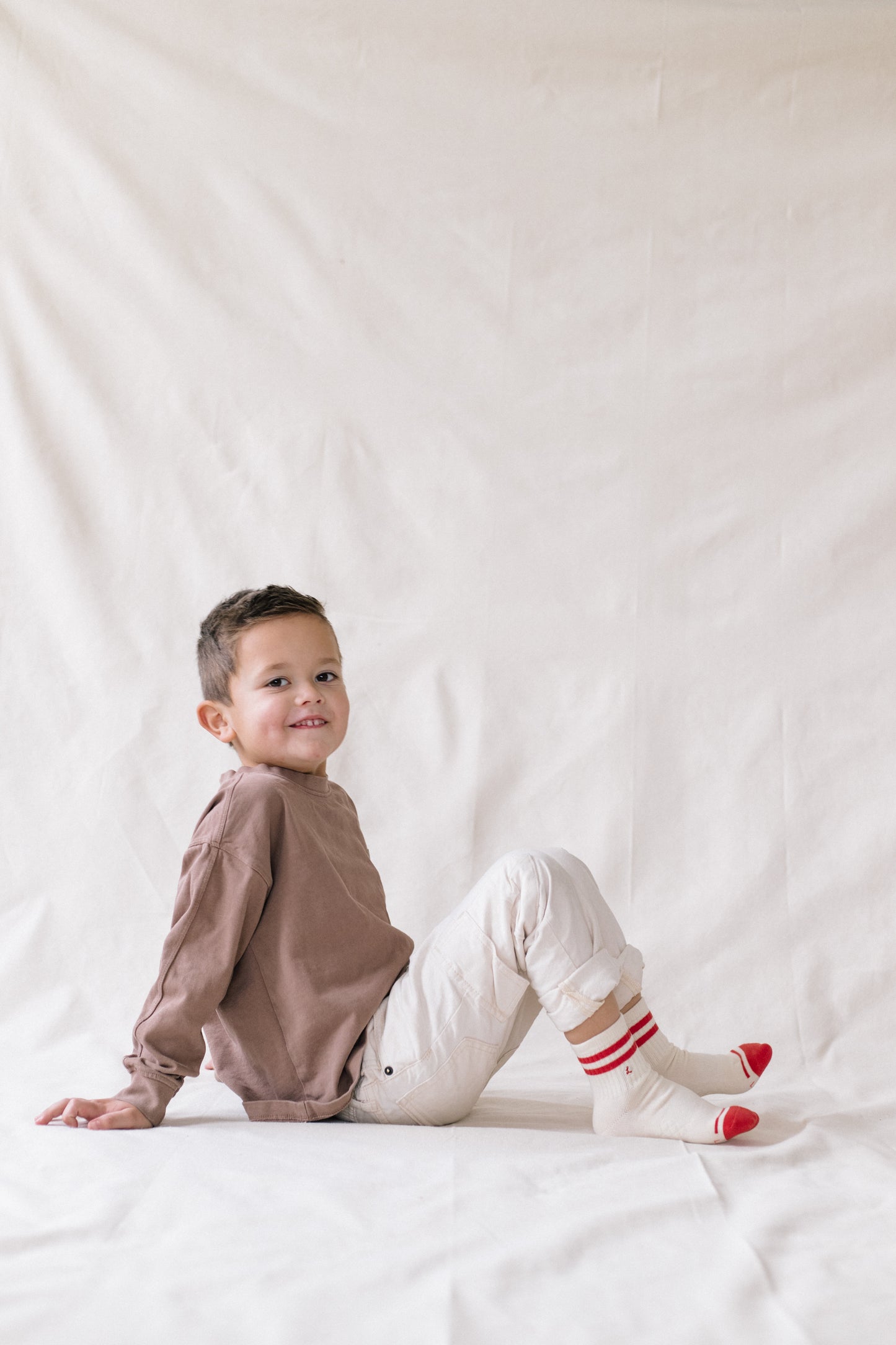 Americana KIDS - Creme with Red Stripes