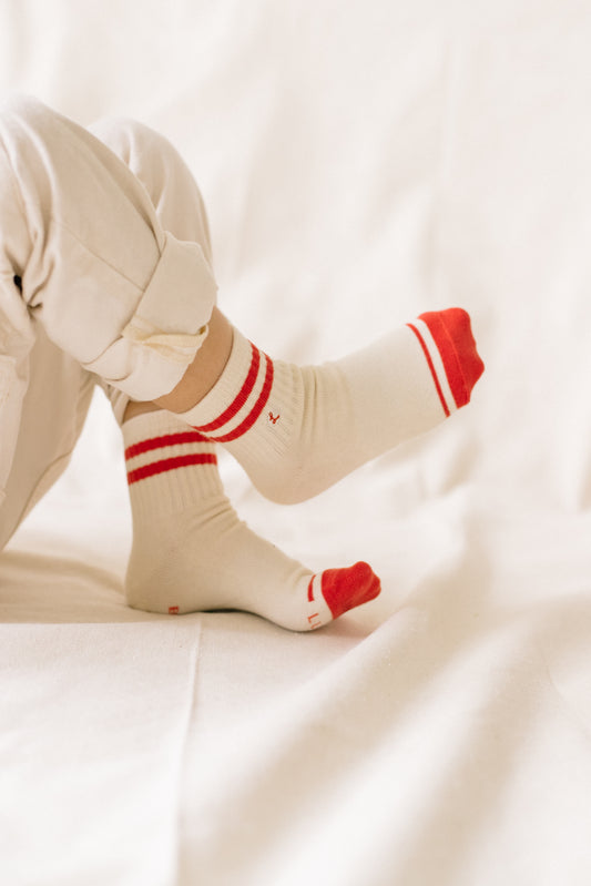 Americana KIDS - Creme with Red Stripes