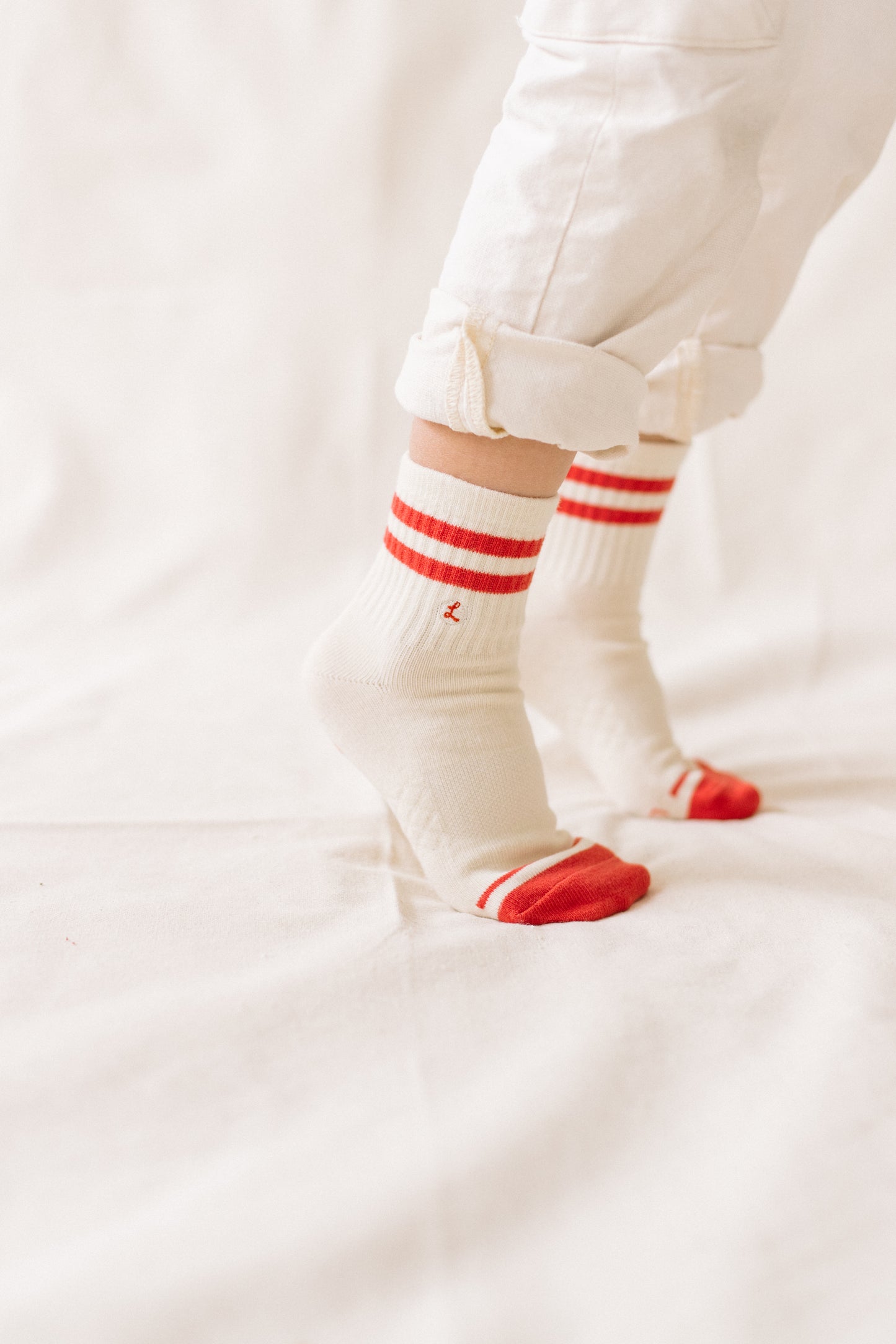 Americana KIDS - Creme with Red Stripes