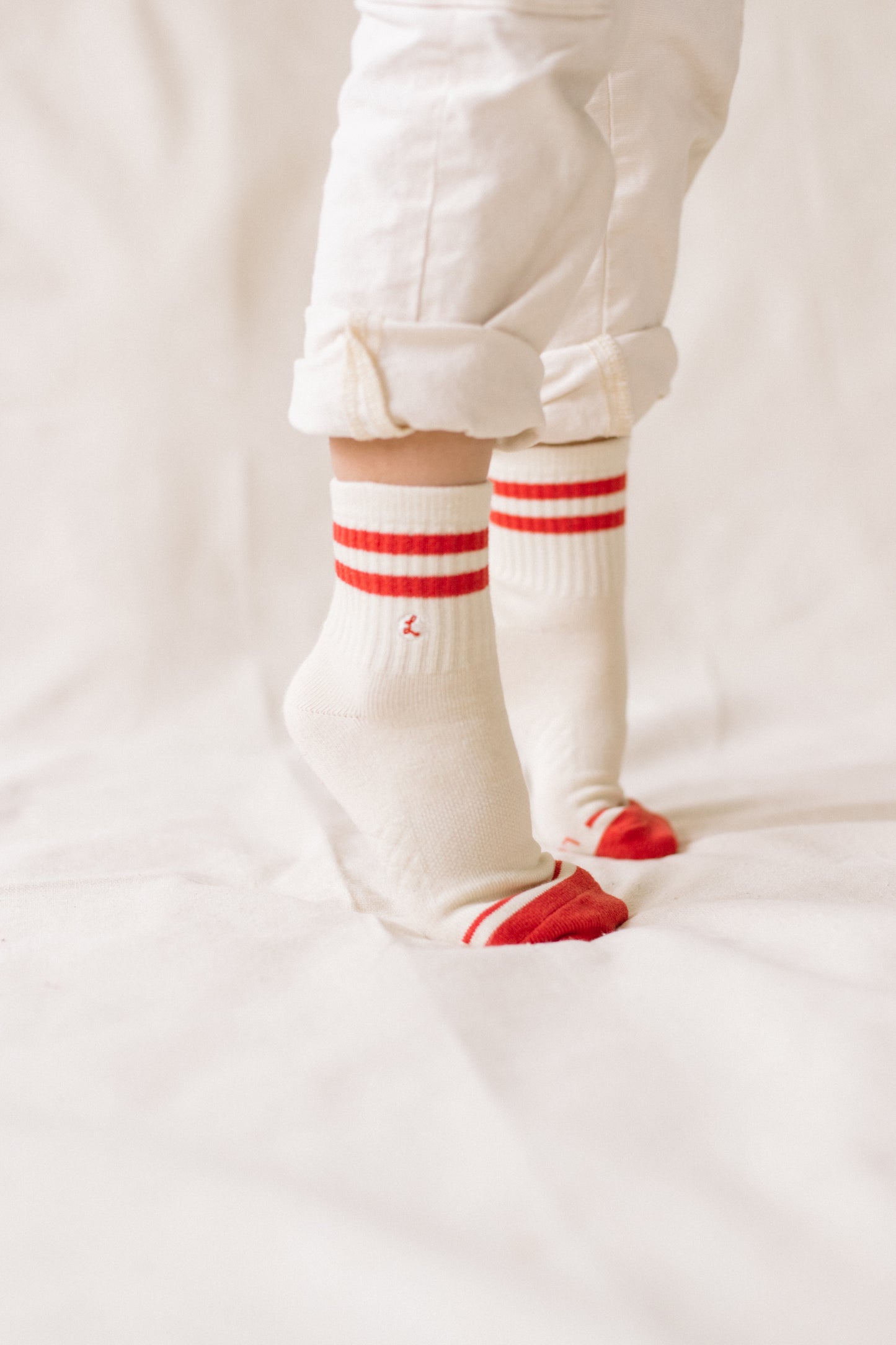 Americana KIDS - Creme with Red Stripes